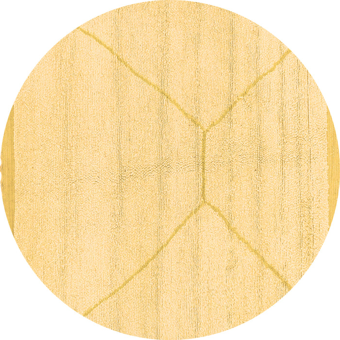 Round Solid Brown Modern Rug, abs2924brn