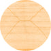 Round Solid Orange Modern Rug, abs2924org