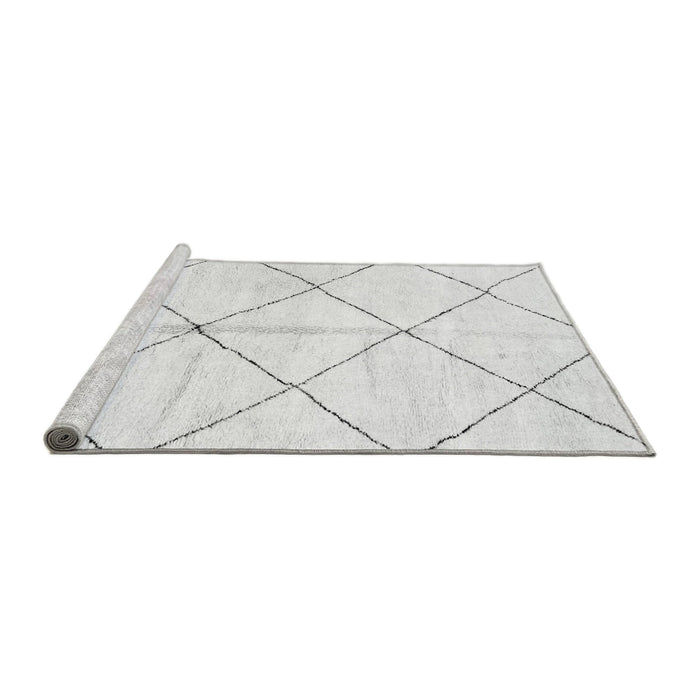 Sideview of Machine Washable Solid Gray Modern Rug, wshabs2925gry