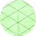 Round Solid Green Modern Rug, abs2925grn