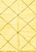 Machine Washable Solid Yellow Modern Rug, wshabs2925yw