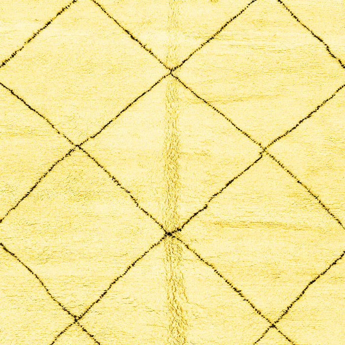 Machine Washable Solid Yellow Modern Rug, wshabs2925yw