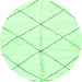 Round Solid Emerald Green Modern Rug, abs2925emgrn