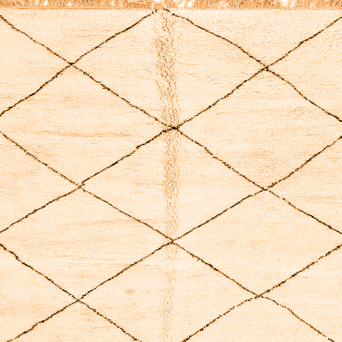 Square Solid Orange Modern Rug, abs2925org