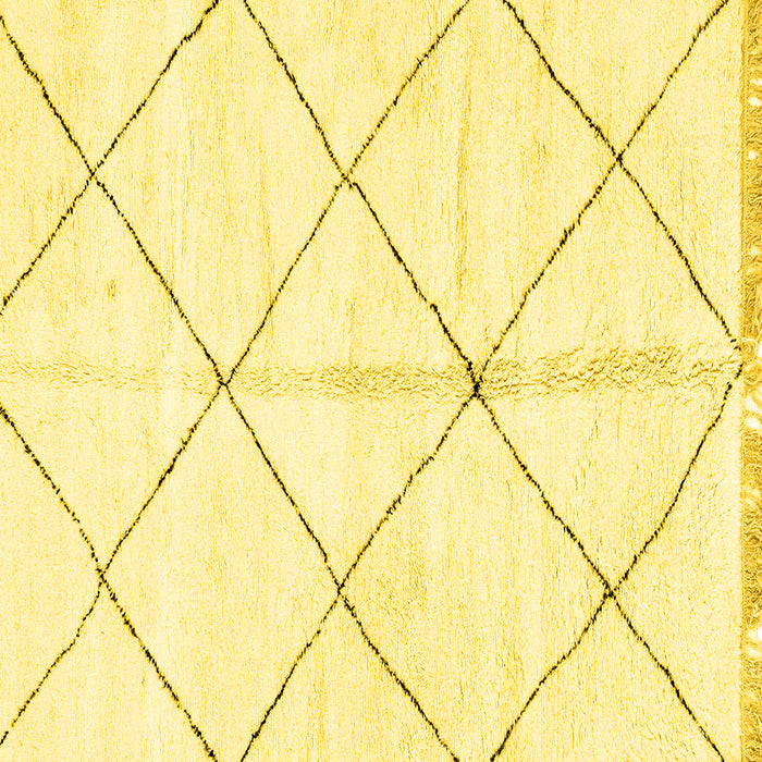 Square Solid Yellow Modern Rug, abs2925yw