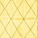 Square Solid Yellow Modern Rug, abs2925yw