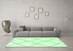 Machine Washable Solid Emerald Green Modern Area Rugs in a Living Room,, wshabs2926emgrn