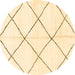 Round Solid Brown Modern Rug, abs2926brn