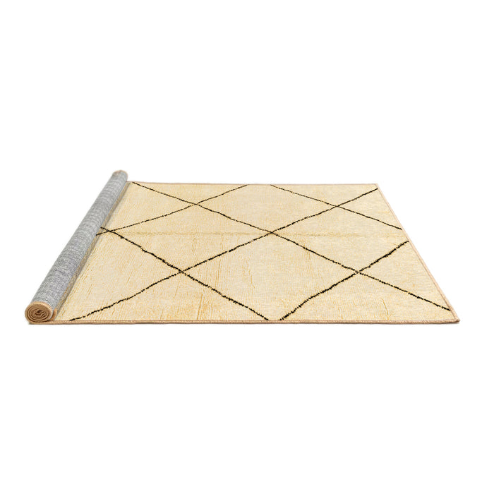 Sideview of Machine Washable Solid Brown Modern Rug, wshabs2926brn