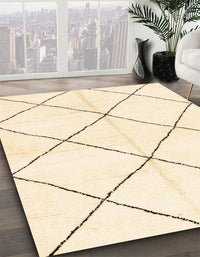 Abstract Khaki Gold Solid Rug, abs2926