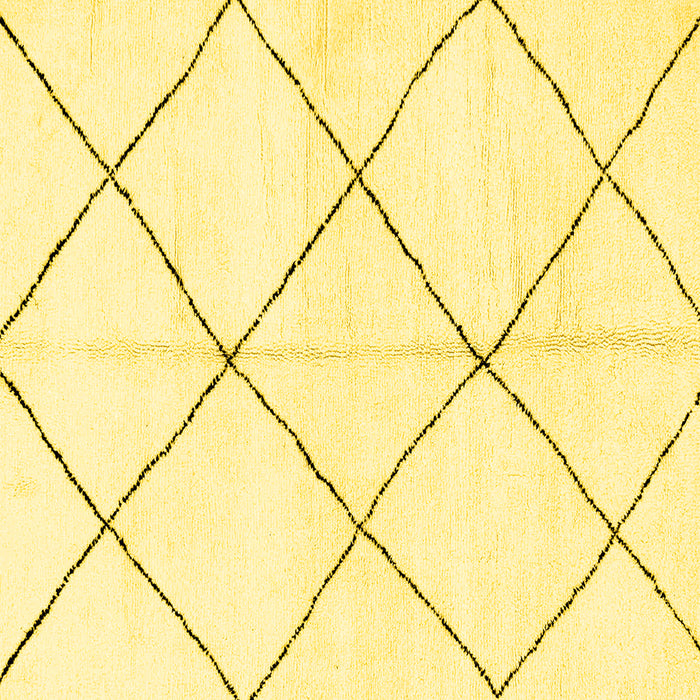 Square Solid Yellow Modern Rug, abs2926yw