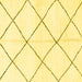 Square Solid Yellow Modern Rug, abs2926yw