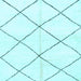 Square Machine Washable Solid Light Blue Modern Rug, wshabs2926lblu