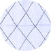 Round Solid Blue Modern Rug, abs2926blu