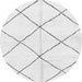 Round Solid Gray Modern Rug, abs2926gry