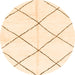 Round Solid Orange Modern Rug, abs2926org