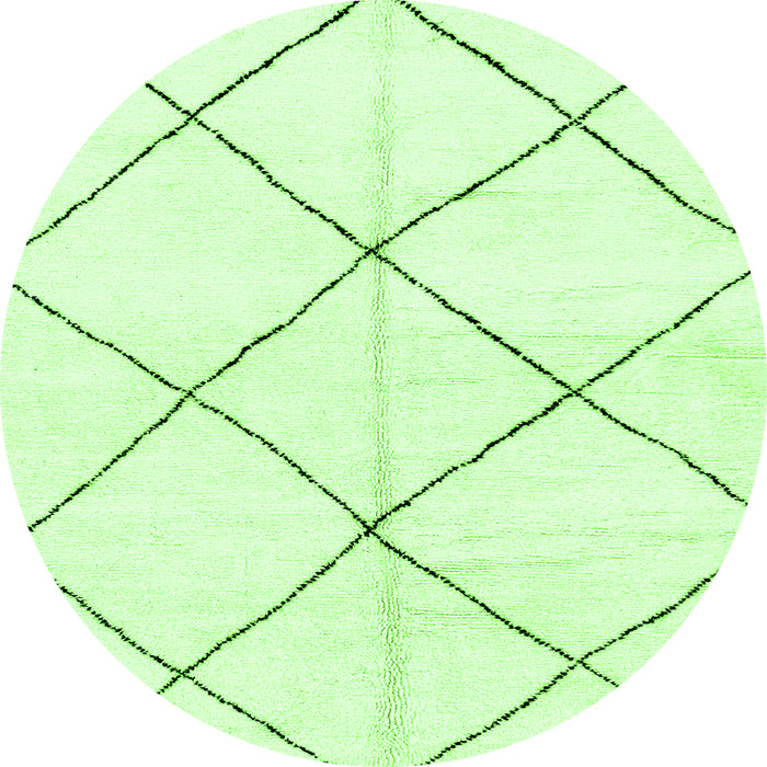 Round Solid Green Modern Rug, abs2926grn