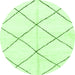 Round Solid Green Modern Rug, abs2926grn