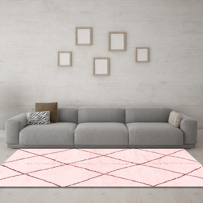 Modern Red Washable Rugs
