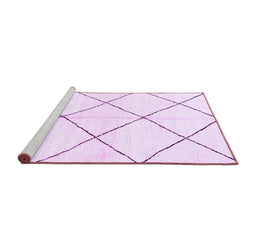 Sideview of Machine Washable Solid Purple Modern Area Rugs, wshabs2926pur