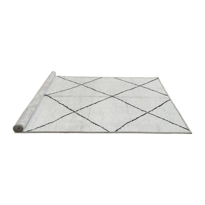 Sideview of Machine Washable Solid Gray Modern Rug, wshabs2926gry