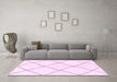 Machine Washable Solid Pink Modern Rug in a Living Room, wshabs2926pnk