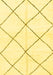 Machine Washable Solid Yellow Modern Rug, wshabs2926yw