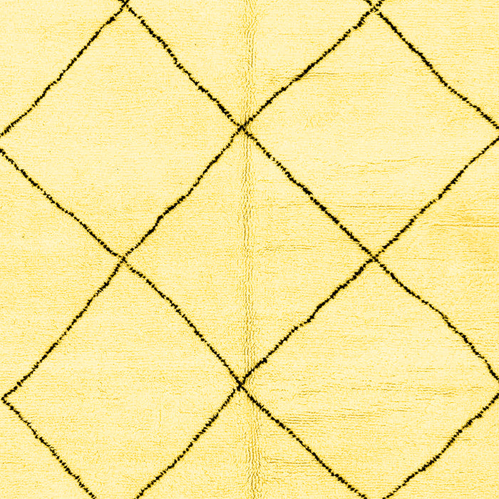Machine Washable Solid Yellow Modern Rug, wshabs2926yw