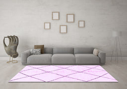 Machine Washable Solid Purple Modern Area Rugs in a Living Room, wshabs2926pur
