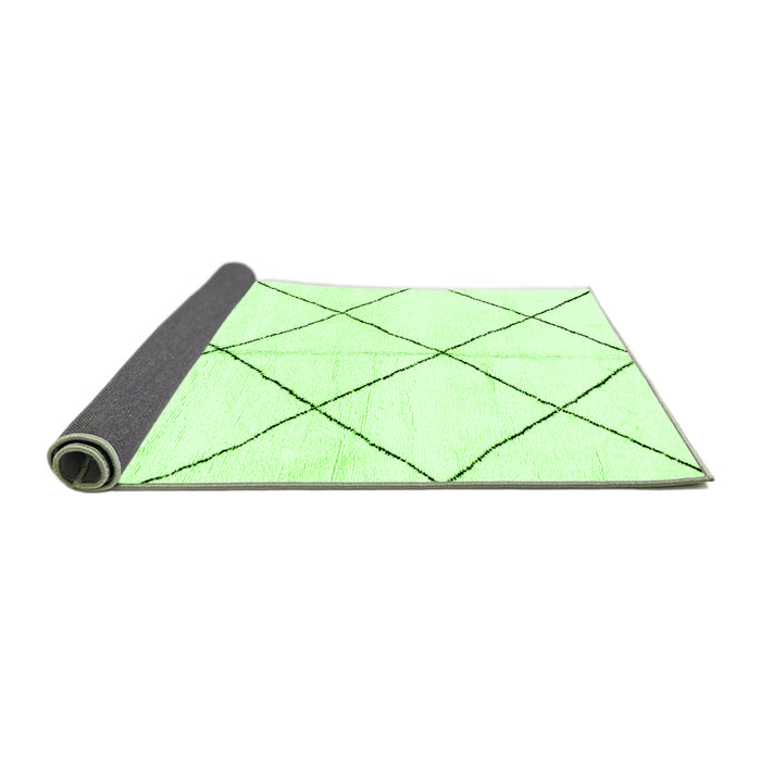 Sideview of Solid Green Modern Rug, abs2926grn