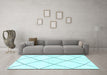 Machine Washable Solid Light Blue Modern Rug in a Living Room, wshabs2926lblu