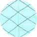 Round Solid Light Blue Modern Rug, abs2926lblu