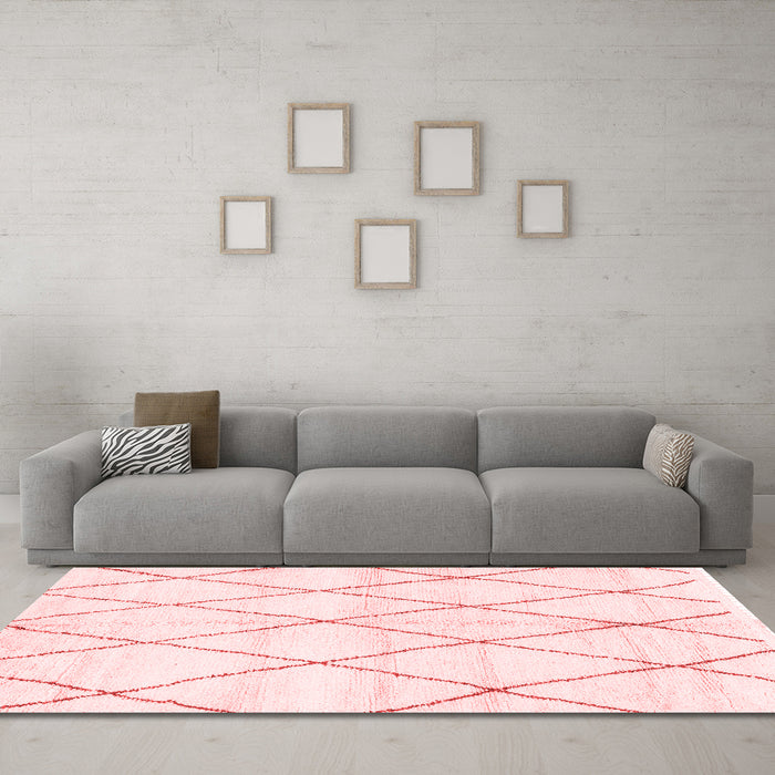 Modern Red Washable Rugs