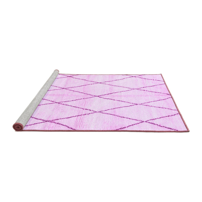 Sideview of Machine Washable Solid Purple Modern Area Rugs, wshabs2927pur