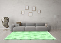 Machine Washable Solid Emerald Green Modern Rug, wshabs2927emgrn