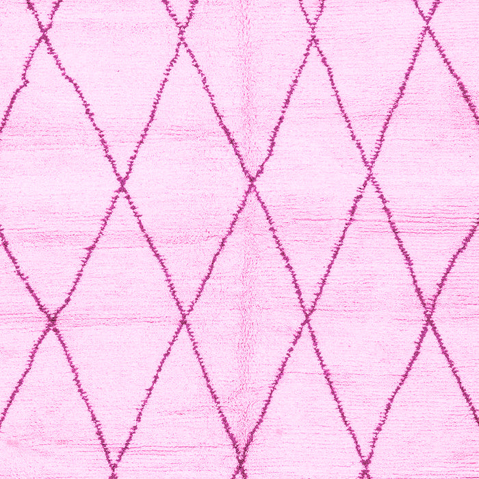 Machine Washable Solid Pink Modern Rug, wshabs2927pnk