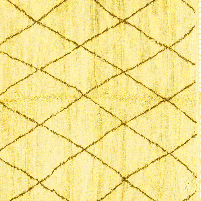 Square Solid Yellow Modern Rug, abs2927yw