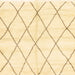 Square Abstract Yellow Solid Rug, abs2927