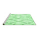 Sideview of Machine Washable Solid Emerald Green Modern Area Rugs, wshabs2927emgrn