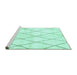 Sideview of Machine Washable Solid Turquoise Modern Area Rugs, wshabs2927turq