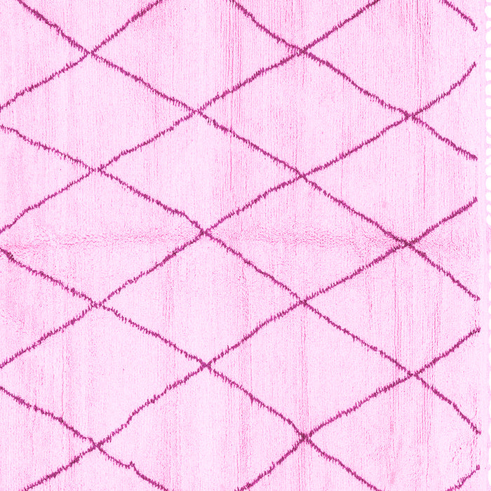 Square Solid Pink Modern Rug, abs2927pnk