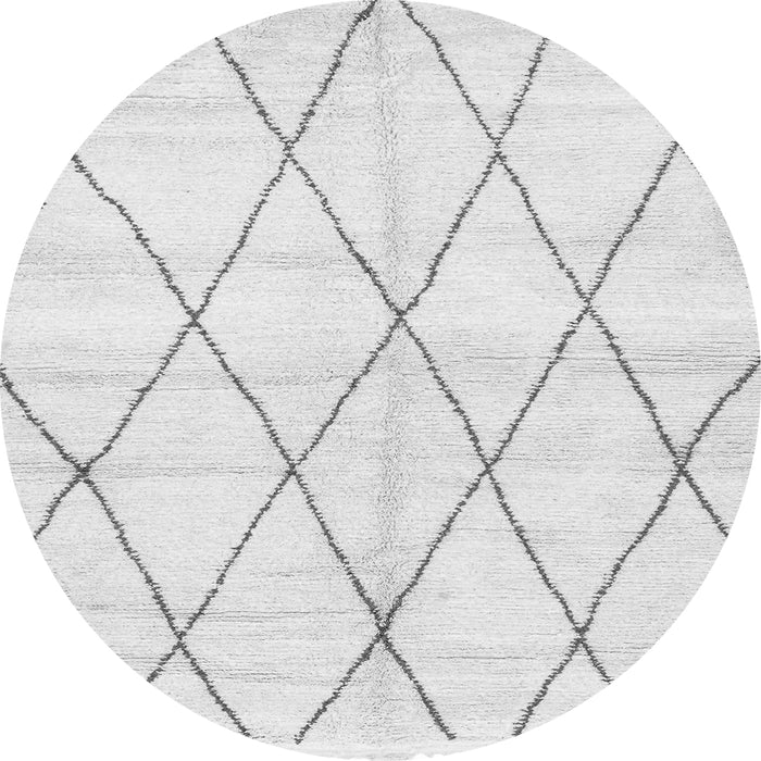 Round Solid Gray Modern Rug, abs2927gry