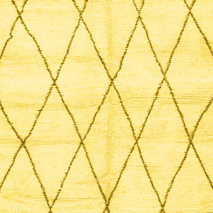 Machine Washable Solid Yellow Modern Rug, wshabs2927yw
