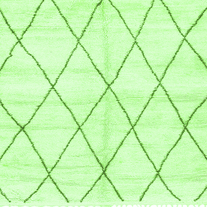 Square Solid Green Modern Rug, abs2927grn