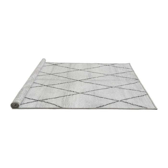 Sideview of Machine Washable Solid Gray Modern Rug, wshabs2927gry