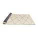 Sideview of Abstract Blanched Almond Beige Solid Rug, abs2928