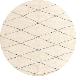 Round Machine Washable Abstract Blanched Almond Beige Rug, wshabs2928