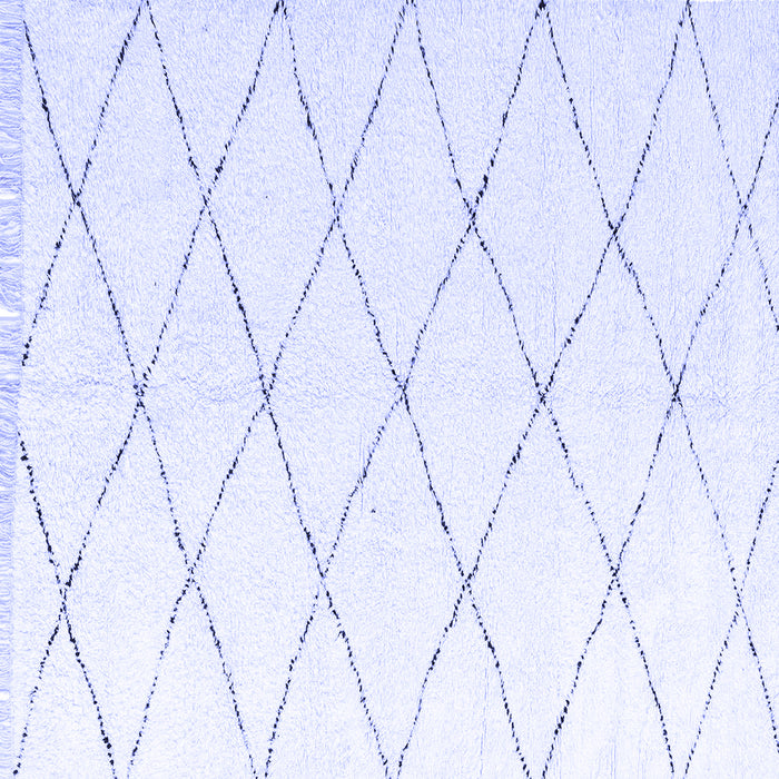 Square Machine Washable Solid Blue Modern Rug, wshabs2928blu