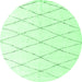 Round Solid Emerald Green Modern Rug, abs2928emgrn