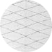 Round Solid Gray Modern Rug, abs2928gry